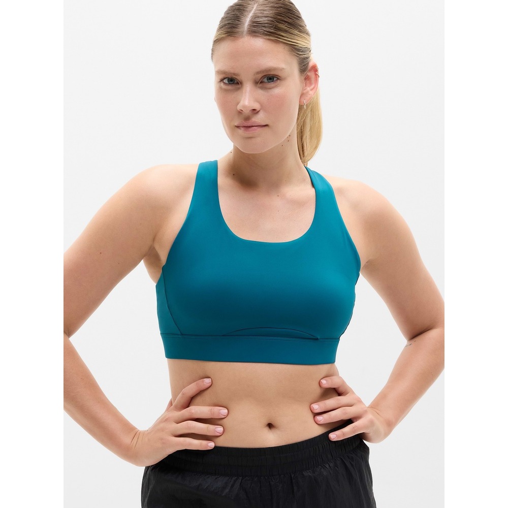 Athleta Circuit Train Bra Active Wear Quick Drying Large Teal D-DD+ New With Tag